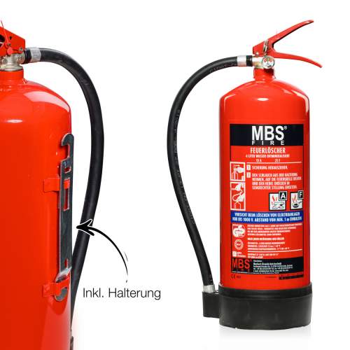 6 Liter MBS-FIRE Fettbrand Wassernebel Feuerlöscher  AF  4 LE f. Fettbrände u. Gastronomie